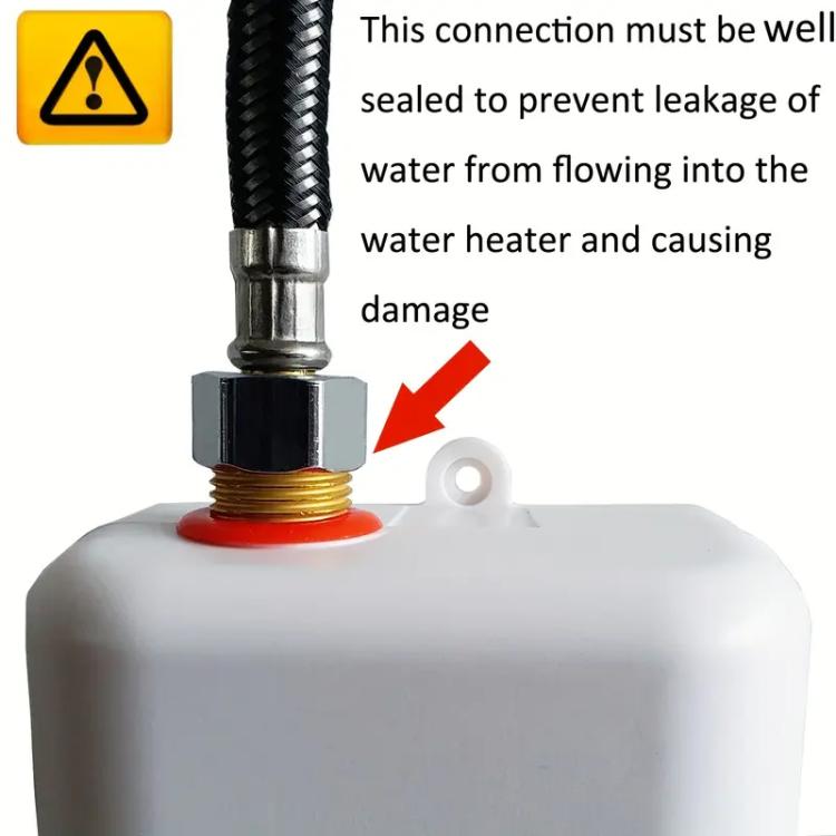 3000W Small Tankless Electric Water Heater For Kitchen Bathroom AU Plug(Black) - free shipping - PMC TechLife - Order now!