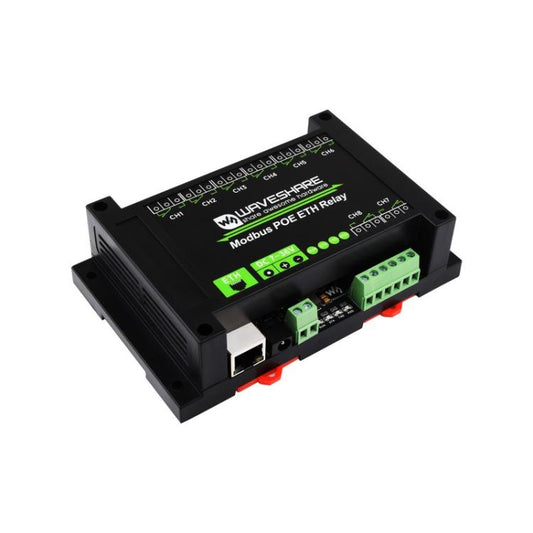 Waveshare 24964 Industrial 8-ch Ethernet Relay Module, PoE Port Communication(Modbus POE ETH Relay) - Relay Module by Waveshare | Online Shopping South Africa | PMC Jewellery | Buy Now Pay Later Mobicred