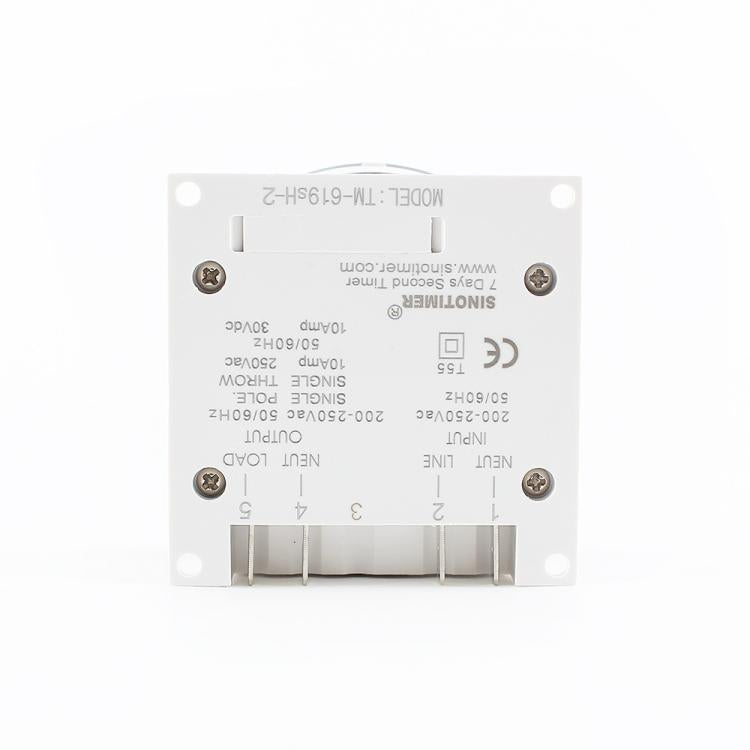 SINOTIMER TM-619sH-2 220VAC 10A Digital 7-Day Timer Switch Second Control Timer - Switch by SINOTIMER | Online Shopping South Africa | PMc TechLife | Buy Now Pay Later Mobicred