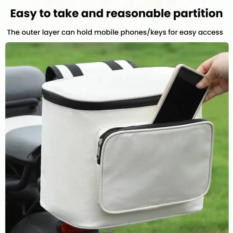 Electrical Motorcycle Waterproof Rear Backrest Hanging Bag Large Capacity Helmet Storage Bag(White) - Bags & Luggages by PMc TechLife | Online Shopping South Africa | PMc TechLife | Buy Now Pay Later Mobicred