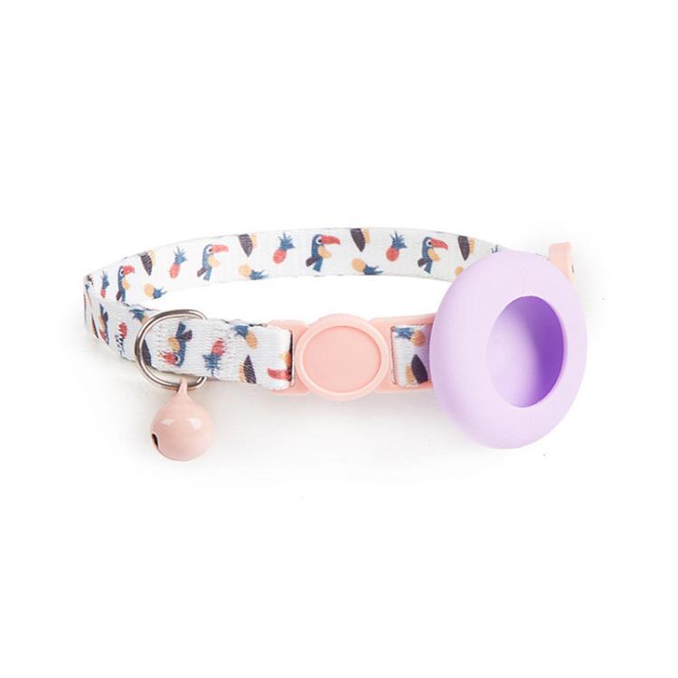 For Airtag Tracker Protective Case Cat Collar GPS Locator Protective Case With Bell(Pineapple Parrot) - Pet Series by PMC TechLife | Online Shopping South Africa | PMC TechLife | Buy Now Pay Later Mobicred