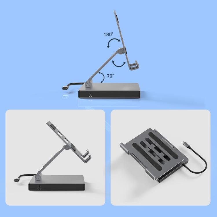 Blueendless 4K/60Hz Multifunctional Docking Station Tablet Holder, Spec: 10-in-1 - free shipping - PMC TechLife - Order now!