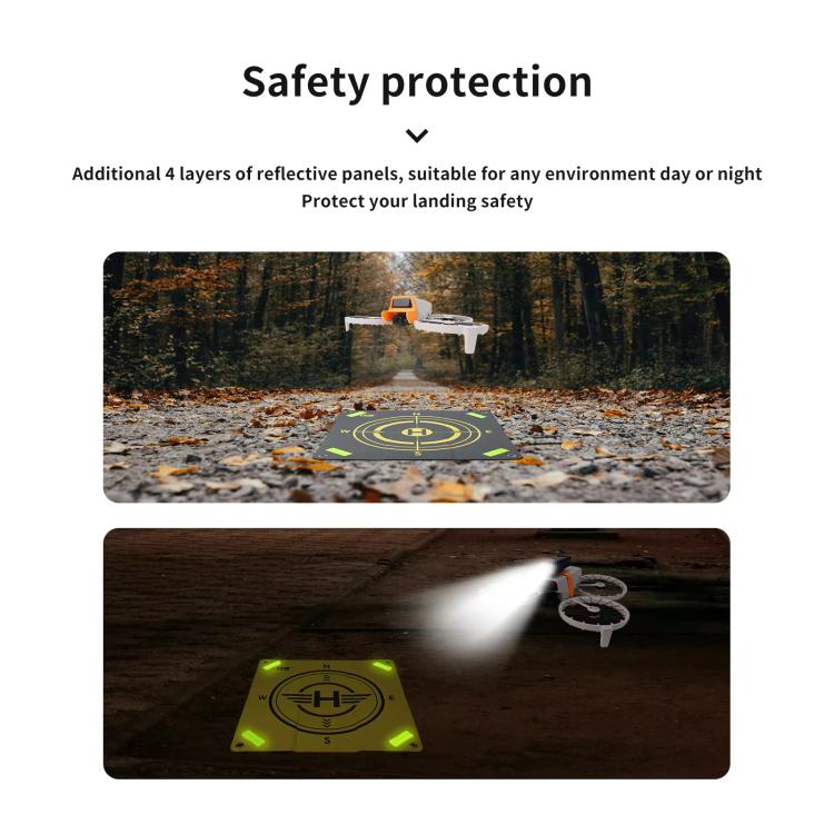 CQT 55cm Universal Reflective Drone Landing Pad Dual-Sided Waterproof Foldable Mat with Ground Pegs(Two-Tone) - free shipping - PMC TechLife - Order now!