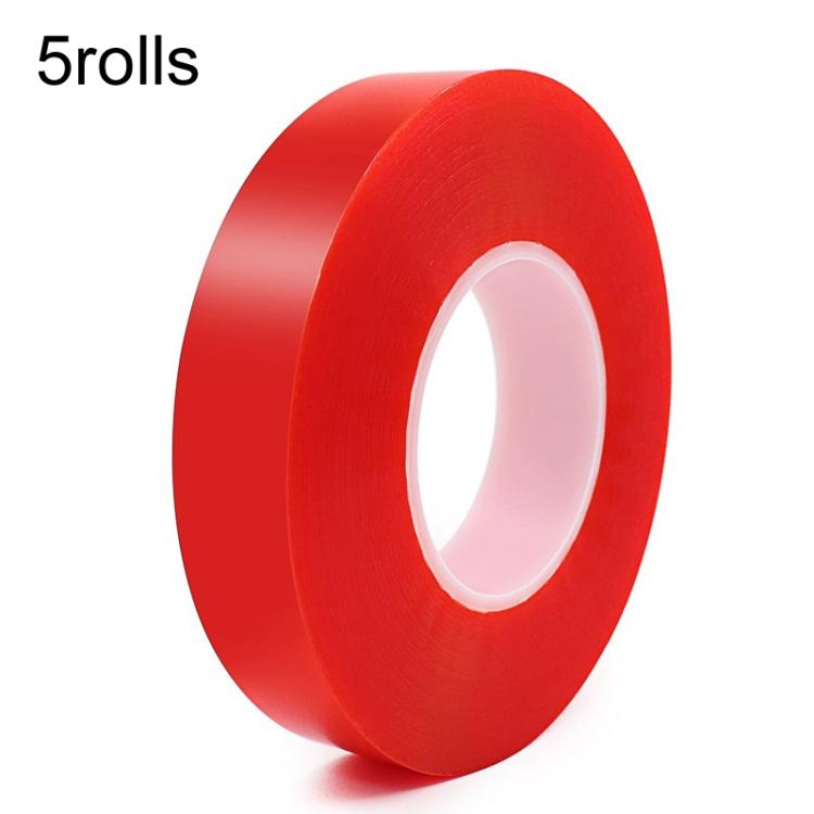 5rolls 0.2mm Thick Acrylic Polyester PET Double Sided Adhesive Tape, 10m/roll, Width: 8mm - free shipping - PMC TechLife - Order now!