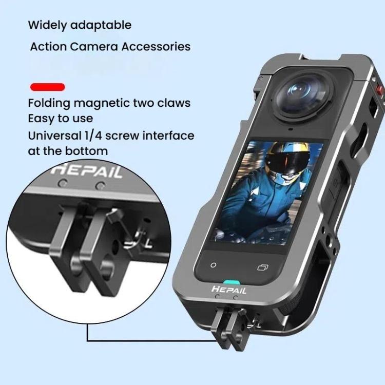 For Insta360 X5 HEPAIL AC-81 Metal Rabbit Cage Extended Protective Frame - free shipping - PMC TechLife - Order now!