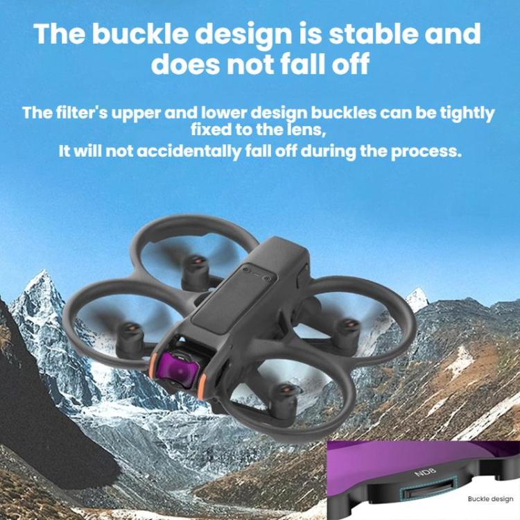 For DJI Avata 2 BRDRC Aluminum Frame Filter Accessories, Specification: ND8+ND16+ND32 - free shipping - PMC TechLife - Order now!
