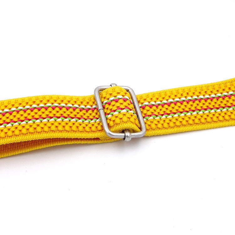 Candy-colored 8-Character Clasp Elastic Braided Belt for Children(Khaki) - Belts by PMC Jewellery | Online Shopping South Africa | PMC Jewellery