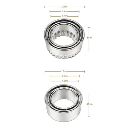 3 PCS Stainless Steel Round Dumplings Wrappers Molds Set Cutter Maker Tools(Circular) - Baking mat & Bakewares by PMC Jewellery | Online Shopping South Africa | PMC Jewellery