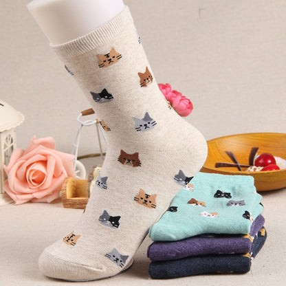 Animal Cartoon Cat Lovely for Women Cotton Socks(7) - Tube Socks by PMC Jewellery | Online Shopping South Africa | PMC Jewellery