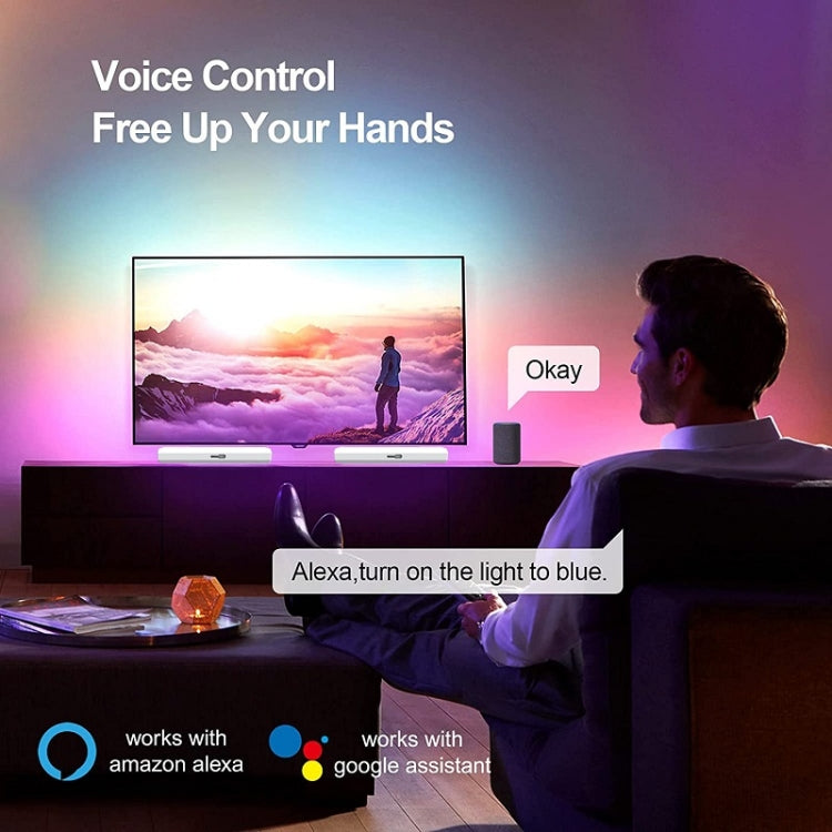 2pcs/box RGB Desktop Background Music Rhythm Pickup Ambient Light, Version: WiFi(EU Plug) - Novelty Lighting by PMC TechLife | Online Shopping South Africa | PMC TechLife | Buy Now Pay Later Mobicred
