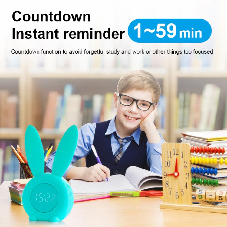 Cute Rabbit Silicone Induction Small Alarm Clock(Pink) - Novelty Clock by PMc TechLife | Online Shopping South Africa | PMc TechLife | Buy Now Pay Later Mobicred
