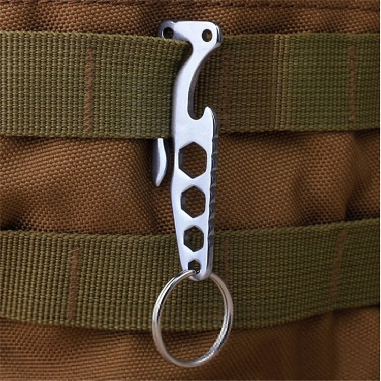 Multi-function Bottle Opener Keychain Outdoor Pocket Tool Pry Bar Hex Key Wrench - free shipping - PMC TechLife - Order now!