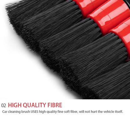 5 in 1 Car Detailing Brush Cleaning Natural Boar Hair Brushes Auto Detail Tools Products Wheels Dashboard,Random Color Delivery - Car washing supplies by PMC Jewellery | Online Shopping South Africa | PMC Jewellery