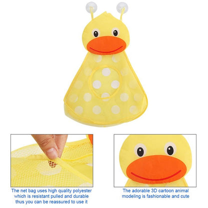 Baby Shower Bath Toys Storage Mesh Bag with Strong Suction Cups(Yellow) - Storage Bags by PMC Jewellery | Online Shopping South Africa | PMC Jewellery