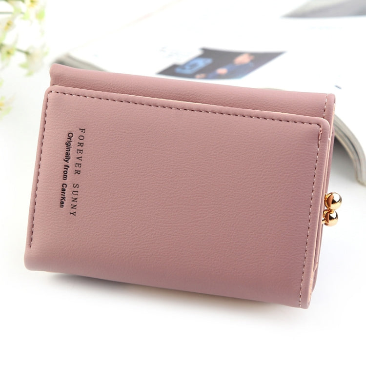 Short Wllet Lady Small Wallet Multi-Card Three Fold(Purple) - Wallets by PMC TechLife | Online Shopping South Africa | PMC TechLife