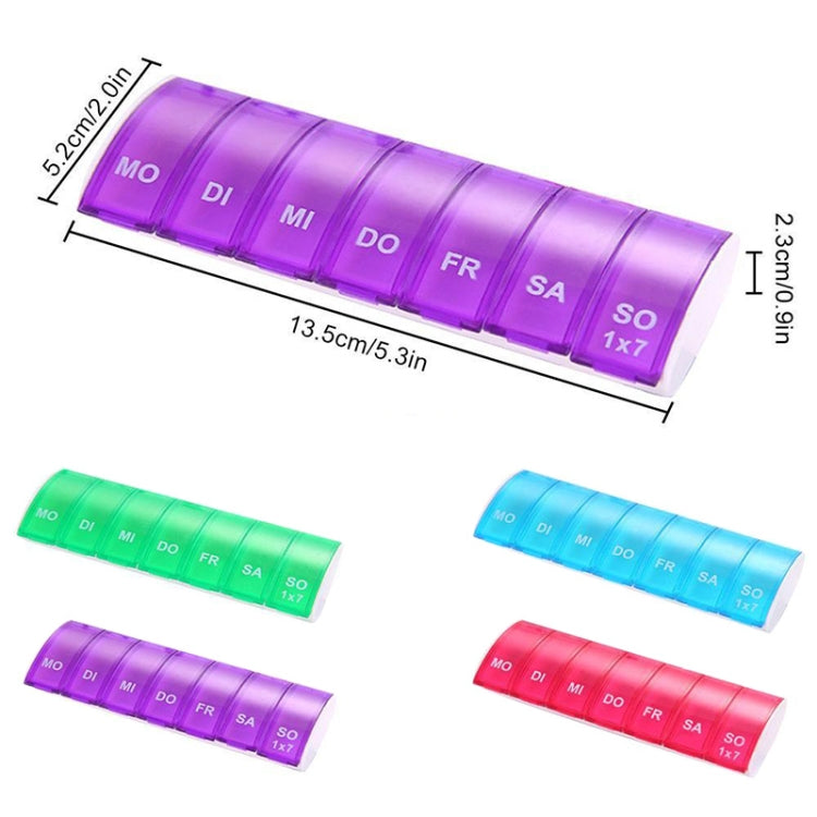 Portable Seven-part Mini Storage Pill Box(Blue) - free shipping - PMC TechLife - Order now!