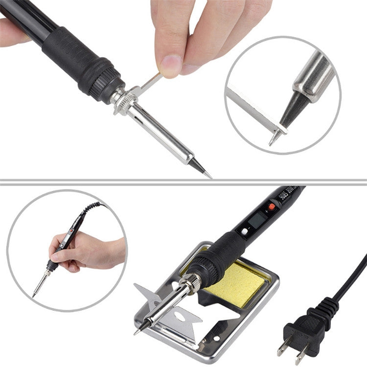 908S 80W LCD Thermostat Soldering Iron Constant Temperature Soldering Iron, Plug Type:US Plug(Red) - Electric Soldering Iron by PMC TechLife | Online Shopping South Africa | PMC TechLife | Buy Now Pay Later Mobicred