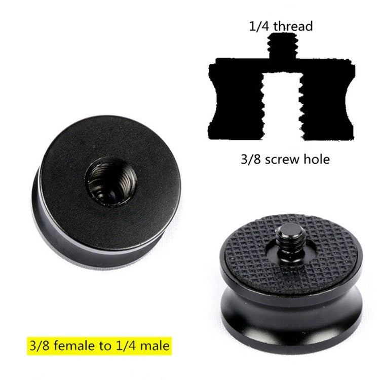 3 PCS 3/8 inch Female to 1/4 inch Male Screw Aluminum Alloy Adapter -  by BEXIN | Online Shopping South Africa | PMC Jewellery