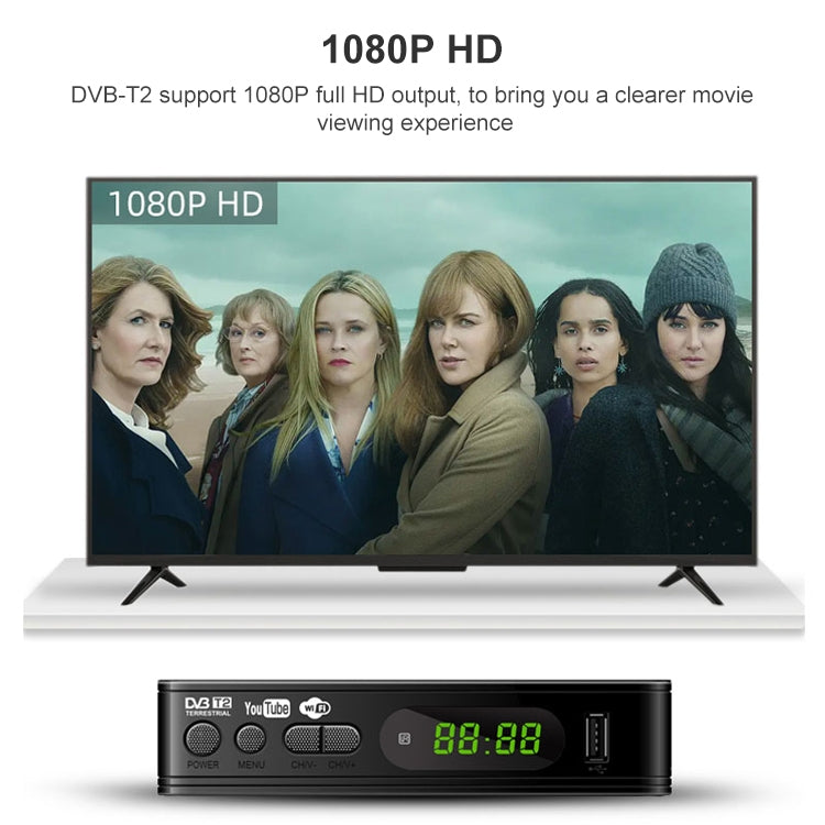 T15-T2 1080P Full HD DVB-TC/C Receiver Set-Top Box, US Plug - DVB-T & Analog Solutions by PMC Jewellery | Online Shopping South Africa | PMC Jewellery | Buy Now Pay Later Mobicred