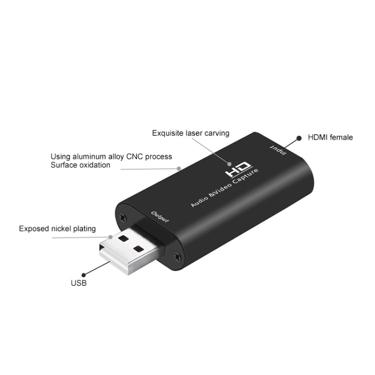 Z32 HDMI Female to HDMI Female Audio Video Capture Adapter Box - Video Capture Solutions by PMC Jewellery | Online Shopping South Africa | PMC Jewellery | Buy Now Pay Later Mobicred