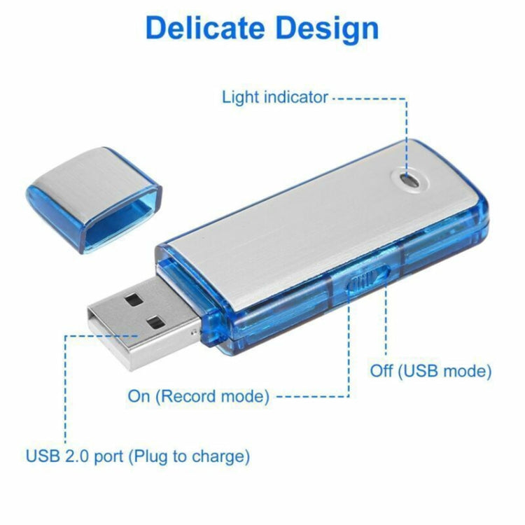 SK858 8GB Rechargeable Portable U-Disk Meeting Voice Recorder (Blue) - U-Disk Recorder by PMC TechLife | Online Shopping South Africa | PMC TechLife | Buy Now Pay Later Mobicred