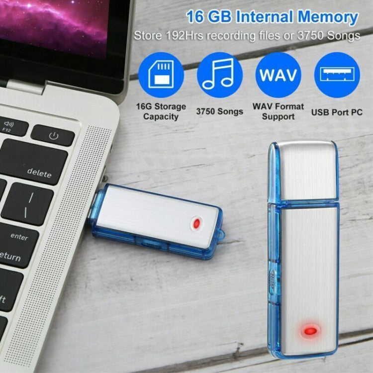 SK858 32GB Rechargeable Portable U-Disk Meeting Voice Recorder (Blue) - U-Disk Recorder by PMC TechLife | Online Shopping South Africa | PMC TechLife | Buy Now Pay Later Mobicred