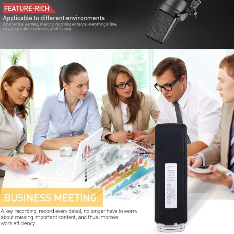 SK868 16GB Rechargeable Portable U-Disk Voice Recorder - U-Disk Recorder by PMC TechLife | Online Shopping South Africa | PMC TechLife | Buy Now Pay Later Mobicred