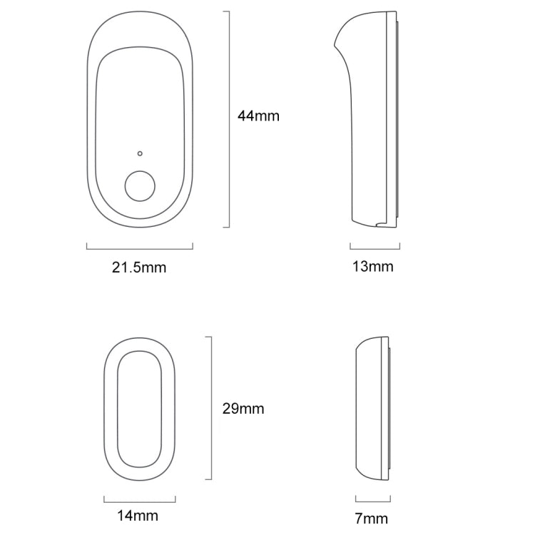 Original Xiaomi Youpin qingping Door and Window Opening and Closing Sensor, Need to be used with CA1001(White) - Others Alarm by Xiaomi | Online Shopping South Africa | PMC Jewellery | Buy Now Pay Later Mobicred