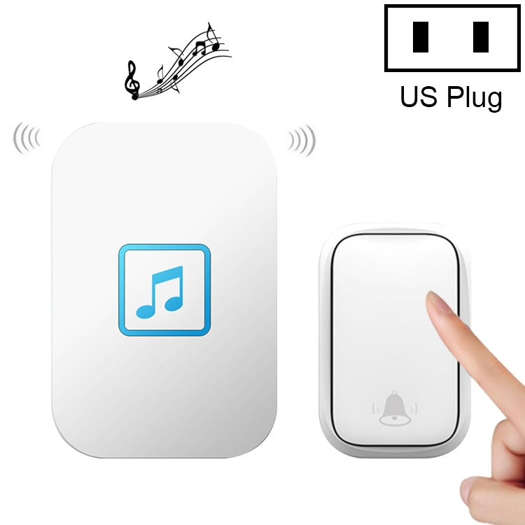 CACAZI FA86 Self-Powered Smart Home Wireless Doorbell, US Plug(White) - Wireless Doorbell by CACAZI | Online Shopping South Africa | PMC TechLife | Buy Now Pay Later Mobicred