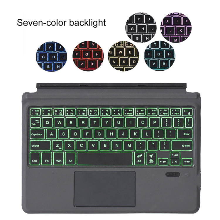 1087D Magnetic Colorful Backlight Bluetooth V3.0 Keyboard with Touchpad for Microsoft Surface GO - Others Keyboard by PMC Jewellery | Online Shopping South Africa | PMC Jewellery