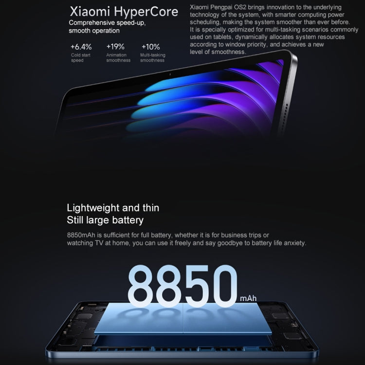 Xiaomi Pad 7 11.2 inch, 12GB+256GB, HyperOS 2 Qualcomm Snapdragon 7+ Gen3 Octa Core (Blue) - free shipping - PMc TechLife - Order now!
