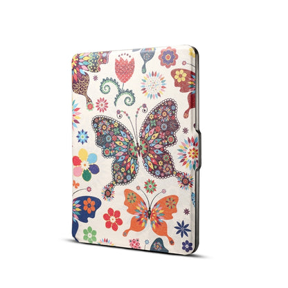 Colors Butterfly Print Horizontal Flip PU Leather Protective Case for Amazon Kindle Paperwhite 1 & 2 & 3 with Sleep / Wake-up - Amazon by PMC Jewellery | Online Shopping South Africa | PMC Jewellery