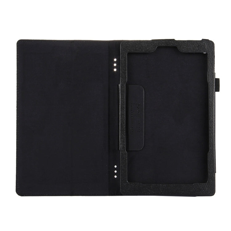 For Amazon Kindle Fire HD8 (2017) Litchi Texture Horizontal Flip Leather Case with Holder(Black) - Amazon by PMC TechLife | Online Shopping South Africa | PMC TechLife