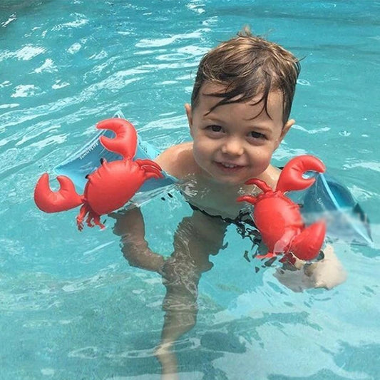 Children Inflatable Red Crabs Shape Arm Bands Floatation Sleeves Water Wings Swimming Floats, Size: 16x20x15cm - Swimming Rings by PMC Jewellery | Online Shopping South Africa | PMC Jewellery | Buy Now Pay Later Mobicred