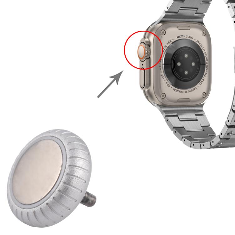 For Apple Watch Series 10 42mm / 46mm Watch Crown Nut Replacement (Silver) - free shipping - PMc TechLife - Order now!