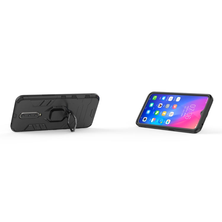 PC + TPU Shockproof Protective Case with Magnetic Ring Holder for Xiaomi Pocophone F1(Black) - Xiaomi Cases by PMC TechLife | Online Shopping South Africa | PMC TechLife