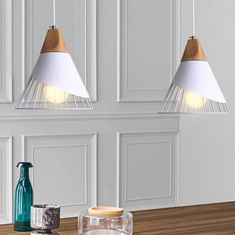 E27 Modern Lighting Iron Solid Wood Pendant Light Hanging Lamp (Black) - free shipping - PMc TechLife - Order now!