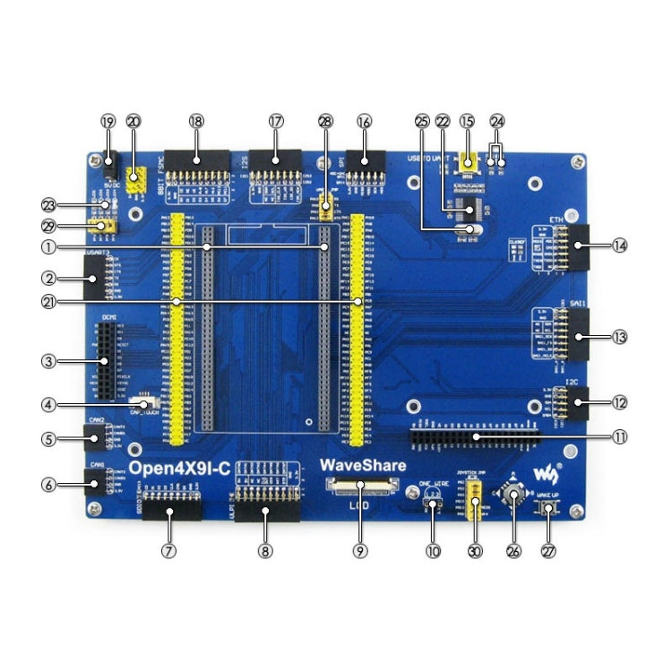 Waveshare Open429I-C Package A, STM32F4 Development Board - free shipping - PMC TechLife - Order now!