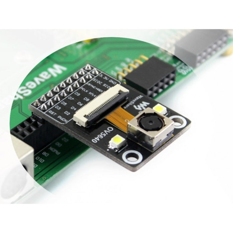 Waveshare OV5640 Camera Module Board (C), 5 Megapixel (2592x1944), Auto Focusing with Onboard Flash LED - Modules Expansions Accessories by Waveshare | Online Shopping South Africa | PMC Jewellery