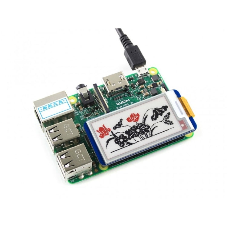 Waveshare 2.13 inch 212x104 Pixel Three-color E-Ink Display HAT (B) for Raspberry Pi - Modules Expansions Accessories by Waveshare | Online Shopping South Africa | PMC Jewellery