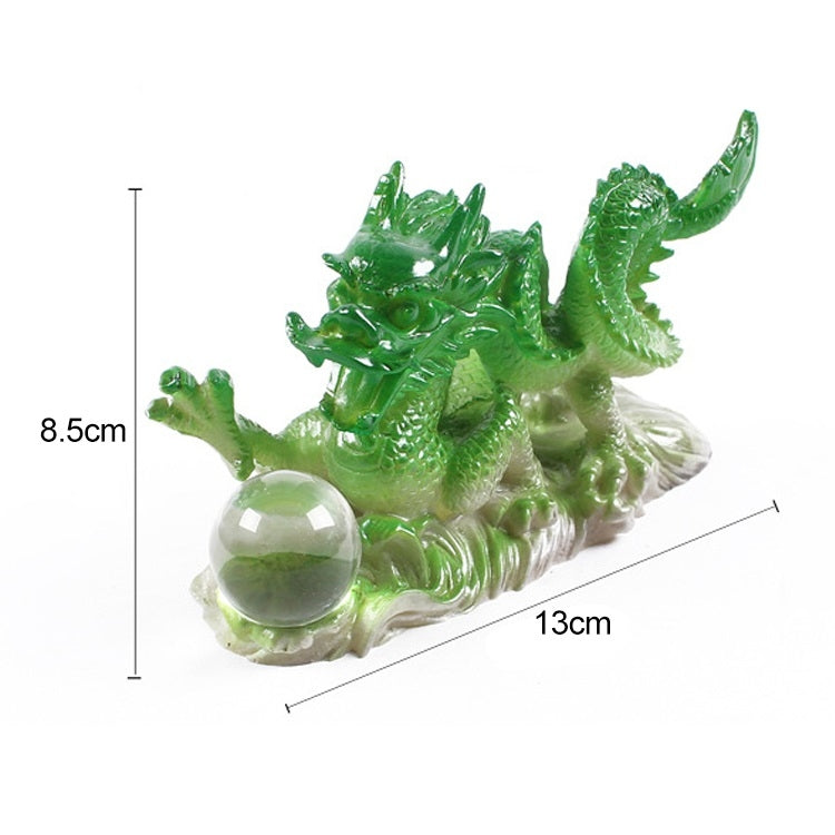 Color Changing Lucky Jade Dragon Shape Resin Kungfu Tea Accessories Tea Pet(Green) - Tea Clips by PMC Jewellery | Online Shopping South Africa | PMC Jewellery