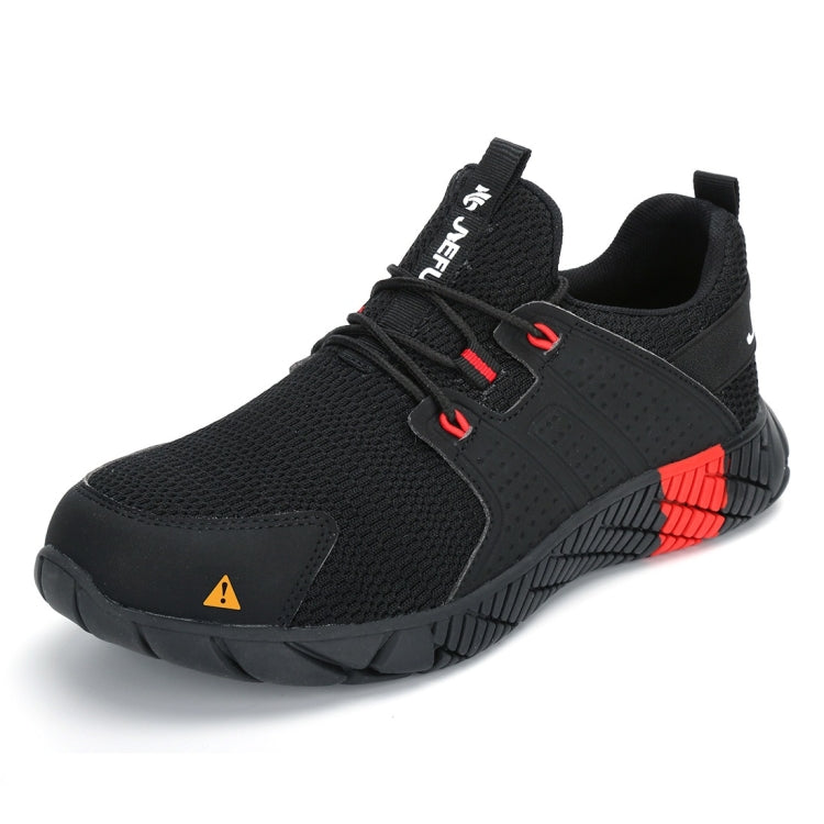 Jiefu Anti Smash And Stab Resistant Lightweight Breathable Anti Odor Flying Fabric Safety Shoes (Color:Black Size:46) - Casual Shoes by Jiefu | Online Shopping South Africa | PMC Jewellery