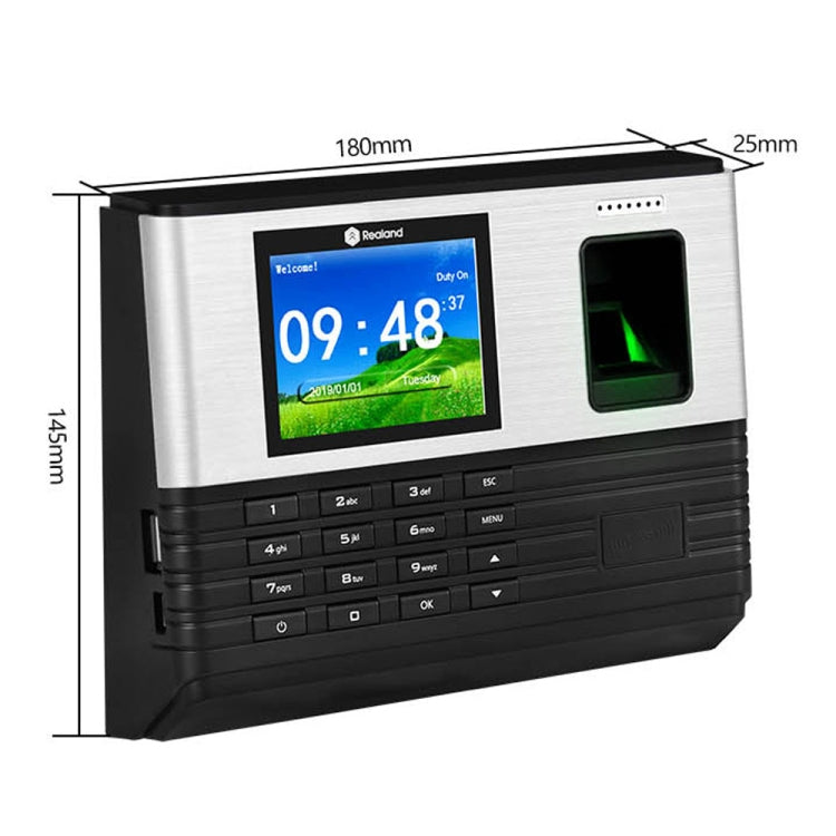Realand AL355 Fingerprint Time Attendance with 2.8 inch Color Screen & ID Card Function & WiFi - free shipping - PMC TechLife - Order now!