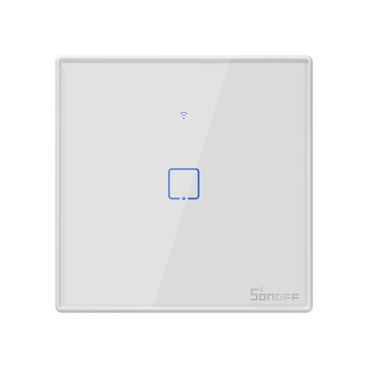 Sonoff T2 Touch 86mm Tempered Glass Panel Wall Switch Smart Home Light Touch Switch, Compatible with Alexa and Google Home, AC 100V-240V, EU Plug - Smart Switch by PMC Jewellery | Online Shopping South Africa | PMC Jewellery