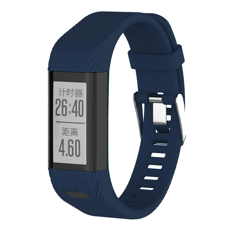 Smart Watch Silicone Watch Band for Garmin Vivosmart HR+(Dark Blue) - Watch Bands by PMC Jewellery | Online Shopping South Africa | PMC Jewellery | Buy Now Pay Later Mobicred