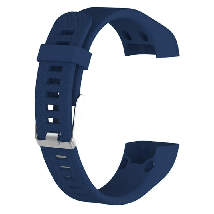 Smart Watch Silicone Watch Band for Garmin Vivosmart HR+(Dark Blue) - Watch Bands by PMC Jewellery | Online Shopping South Africa | PMC Jewellery | Buy Now Pay Later Mobicred