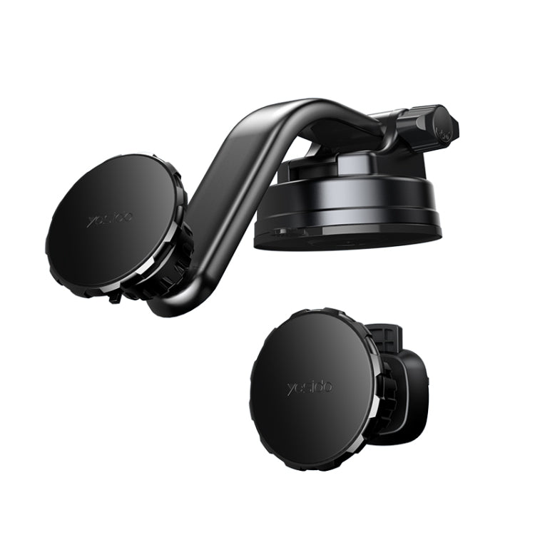 Yesido C159 Suction Cup Type Magnetic Car Phone Holder Set (Black) - Car Holders by Yesido | Online Shopping South Africa | PMC Jewellery