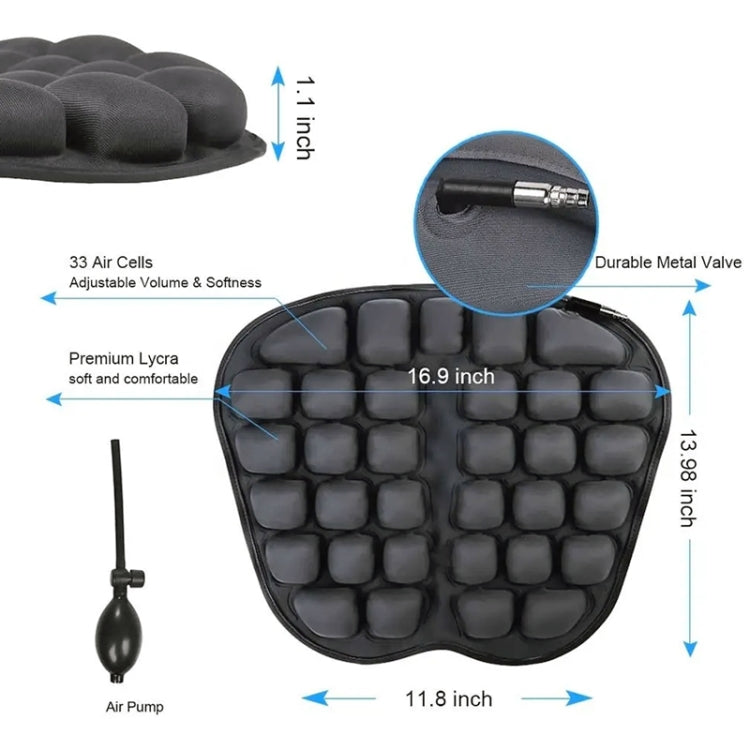 IN-SC003 Car Office Inflatable Airbag Seat Cushion, Style: Manual Inflation (Black) - Seat Accessories by PMC Jewellery | Online Shopping South Africa | PMC Jewellery
