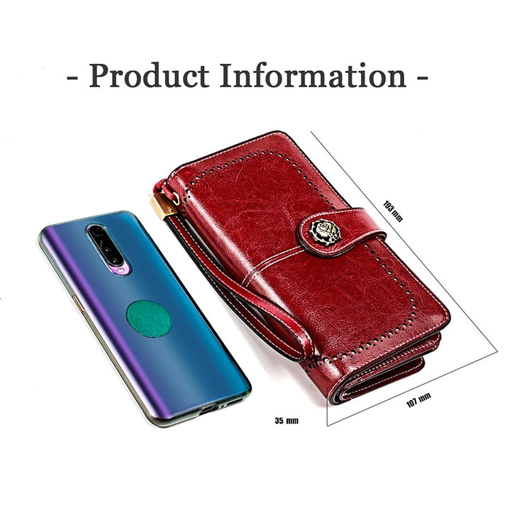 3555 Large Capacity Long Multi-function Anti-magnetic RFID Wallet Clutch for Ladies with Card Slots (Red) - free shipping - PMC TechLife - Order now!