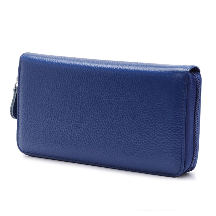 902 Antimagnetic RFID Litchi Texture Women Large Capacity Hand Wallet Purse Phone Bag with Card Slots(Blue) - Antimagnetic RFID Package by PMC Jewellery | Online Shopping South Africa | PMC Jewellery | Buy Now Pay Later Mobicred